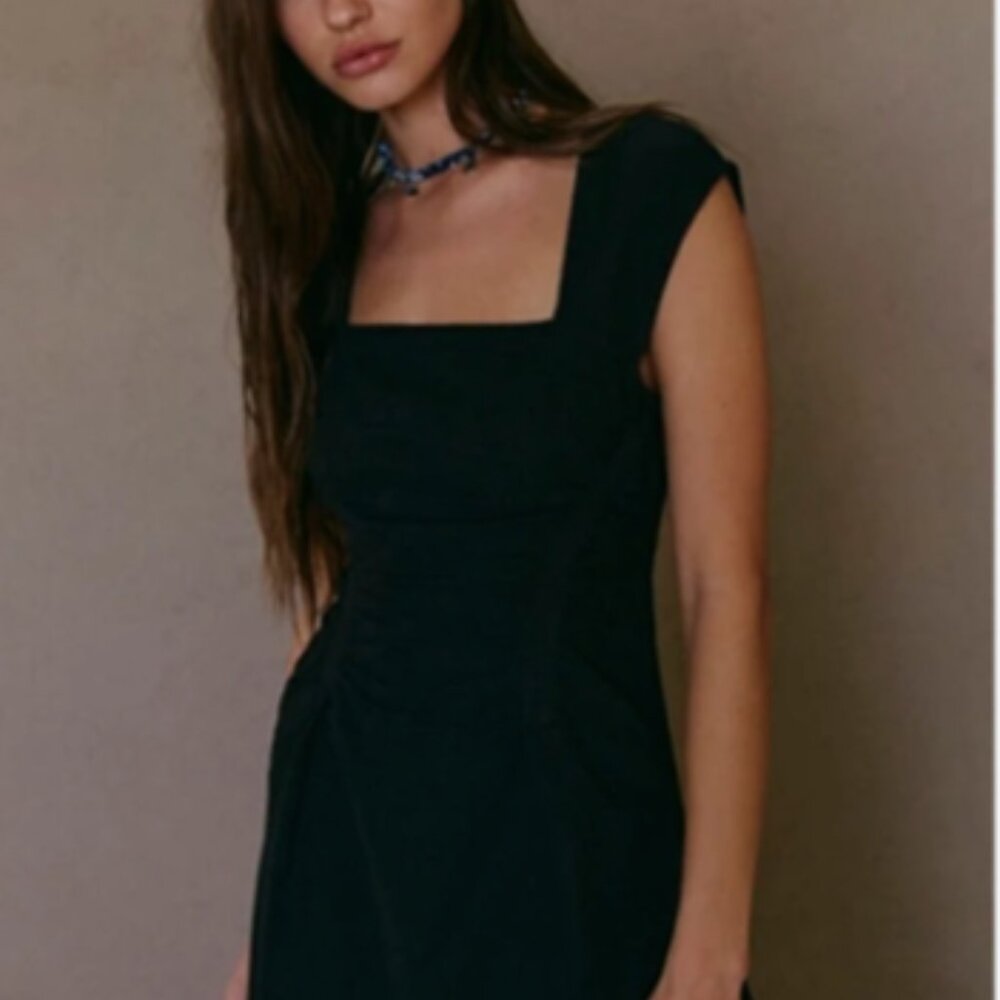 Free People Black Midi Dress - Picture 2 of 5